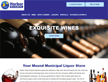 Tablet Screenshot of harborwinespirits.com